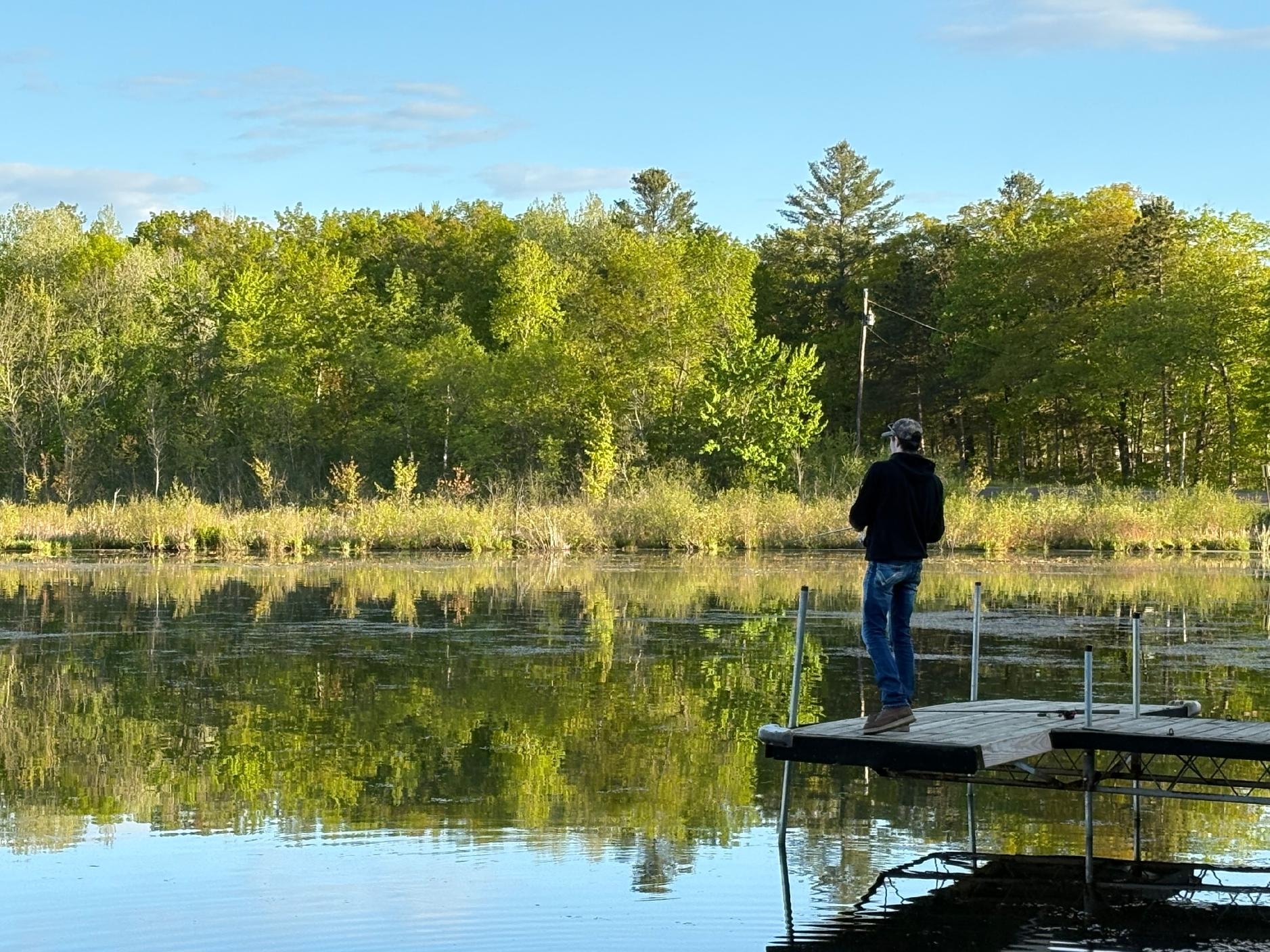 Fishing off the dock